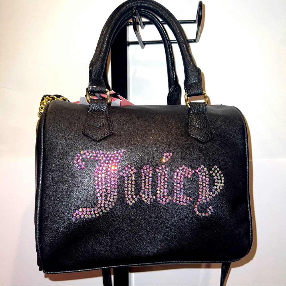 New Black Juicy Couture Speedy Satchel Purse Shoulder Bag Handbag NWT Classic